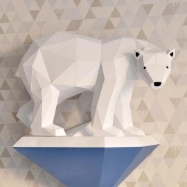 북극곰 인테리어 종이 3D DIY 종이 공예 입체 장식 소품
