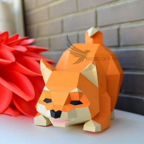 강아지 댕댕이 3D 입체 종이 인테리어 동물 장식 소품