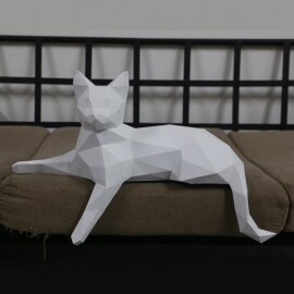 귀여운 3D 입체 종이 공예 고양이 동물 장식 인테리어 소품