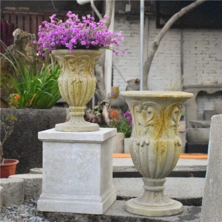 북유럽 로마 트로피 기둥 대형 정원 화분 장식 조각상