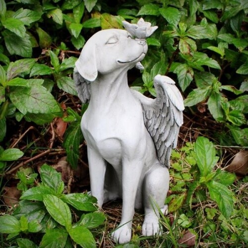 귀여운 정원 천사 댕댕이 강아지 가드닝 조각상 장식