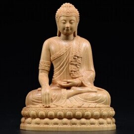 인테리어 부처님 불상 불교 법당 나무 석가모니 조각상