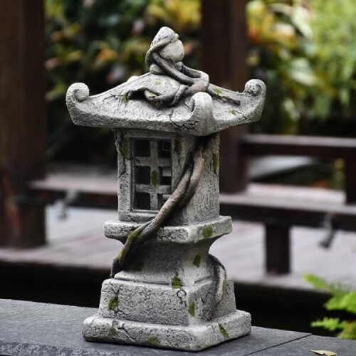 일본식 정원 태양광 무드등 조명 모조 석탑 원예 장식