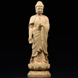 불교 법당 부처님 석가모니 나무 조각상 장식소품 선물