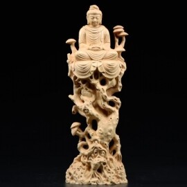 부처님 회양목 나무 조각상 불상 법당 장식품 선물