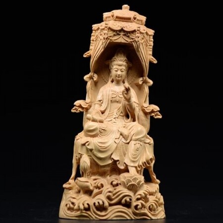 불교 부처님 관음 나무 조각상 법당 인테리어 장식품