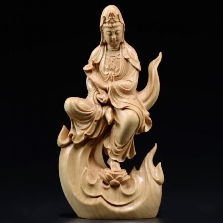불교 관음 보살 나무 조각상 법당 장식 부처님 장식품