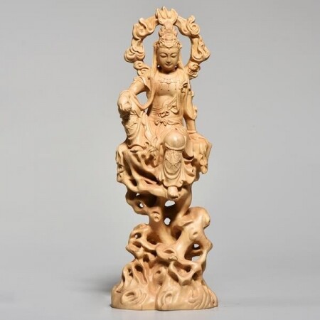나무 공예 불교 불처님 관음 보살 조각상 법당 장식품