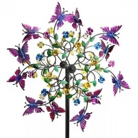 유럽 정원 나비 꽃 바람개비 풍차 화단 전원주택 장식