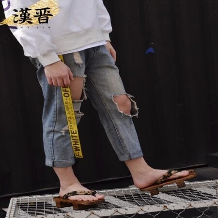 일본 코스프레 나막신 게다 쪼리 슬리퍼 나무 신발 소품
