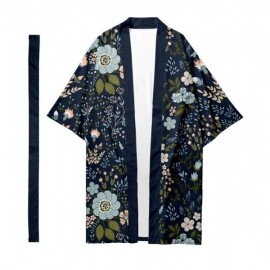 일본 전통 유카타 롱 기모노 가디건 셔츠 침착맨 잠옷