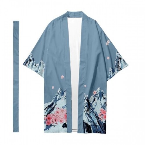 일본 롱 기모노 가디건 할로윈 로브 침착맨 커플 잠옷