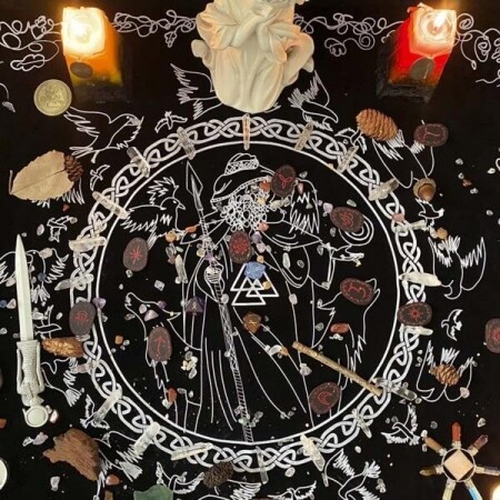 오딘 타로 카드 점성술 테이블 별자리 책상 덮개 커버