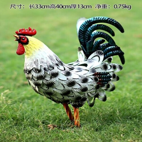 북유럽 금속공예 수탉 닭 가드닝 정원 화단 동물 장식