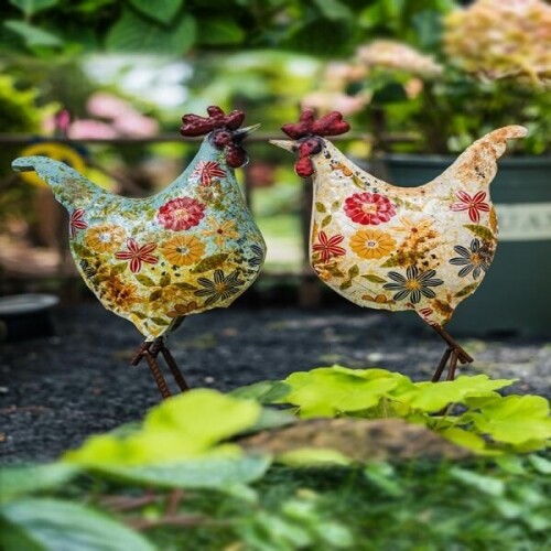 정원 수탉 동물 닭 화단 공원 가드닝 전원주택 장식