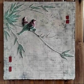 중국 레트로 앤틱 벽장식 로비 거실 매장 인테리어 소품