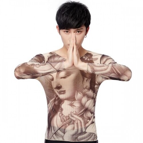 부처님 문신 의류 3D 이레즈미 야쿠자 이너웨어 코스프레