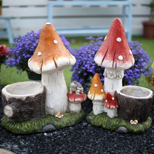귀여운 북유럽 정원 버섯 가드닝 원예 화분 조각상 소품