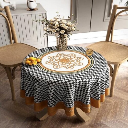 유럽 식탁 원형 웨딩 테이블 커버 덮개 라운드 식탁보