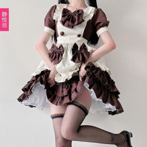 일본 카페 메이드 하녀 드레스 유니폼 제복 할로윈 코스프레
