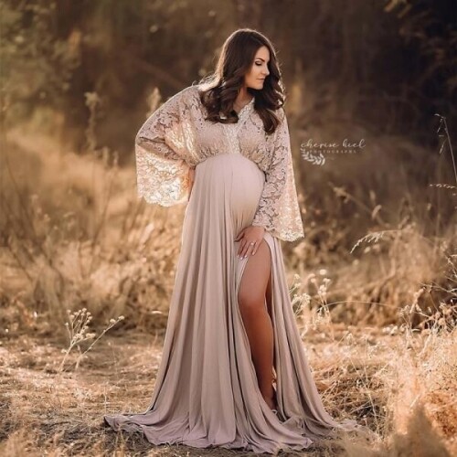 출산 만삭 셀프 촬영 웨딩 드레스 가족사진 임산부 의상