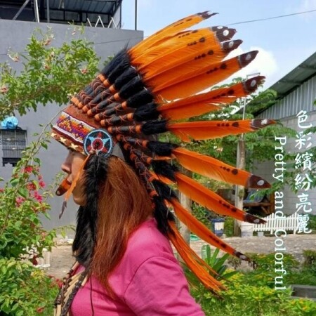 할로윈 파티 축제 인디언 깃털 모자 머리 장식 액세서리