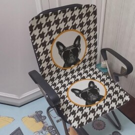 여름 사무실 멋진 아이스 실크 캐릭터 등받이 매트 의자 쿠션