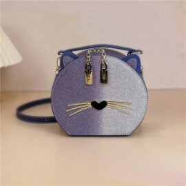 이여름 신상 2022 귀여운 고양이 패션 라운드 숄더백 여성 미니 가방