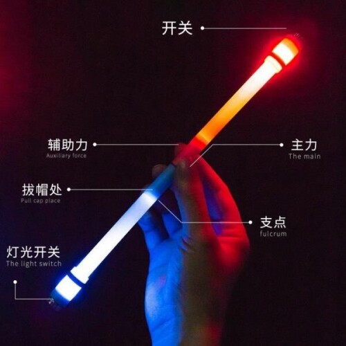 체리 투톤 LED 라이트닝 미끄럼 방지 펜돌리기 펜