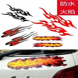 체리 긁힌 자국 커버 방수 차량용 화염 불꽃 스티커