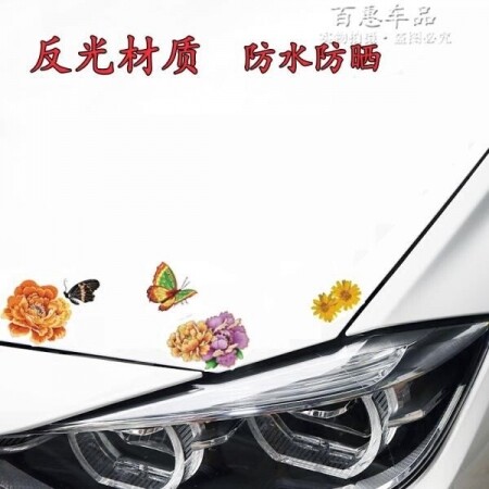 체리 꽃 나비 장식 차량용 3d 입체 스티커북