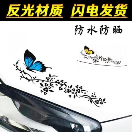체리 자동차 나비 커버 스크래치 방지 스티커