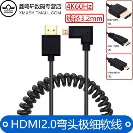 SLR 카메라 마이크로/미니 HDMI to hdmi 스프링케이블
