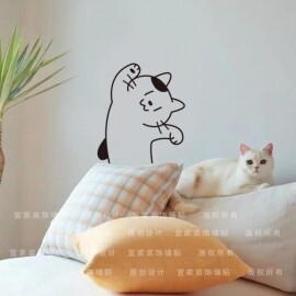 귀엽고 창조적인 새끼 고양이 벽 스티커