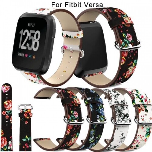 Fitbit Versa 교체용 패션 시계 가죽 스트랩