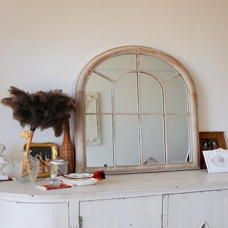 빈티지 창문형 거울 레트로 아치형 벽걸이 미러 카페 인테리어 프렌치 디자인 아치 현관