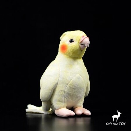 귀여운 노란 앵무새 봉제인형 장식인형 동물 캐릭터 인형