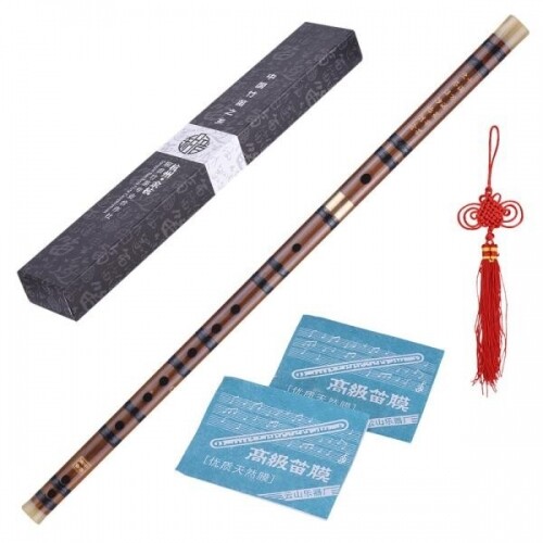 중국 전통 피리 대나무 관약기 악기 입분자용 연습용 연주 케이스포함