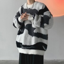 남자 겨울 유니크 패턴 니트 스웨터