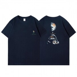 N1 순면 반팔 힙 티셔츠 남자 여자 우주 양면 프린팅