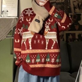 남자 니트 스웨터 겨울 여자 커플 크리스마트 단체