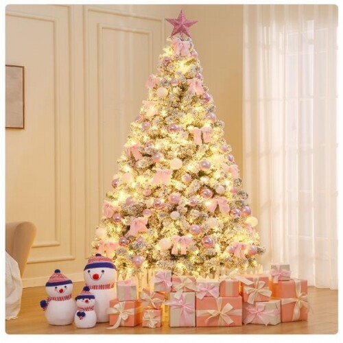초대형 크리스마스 화이트 핑크 트리 풀세트 나무
