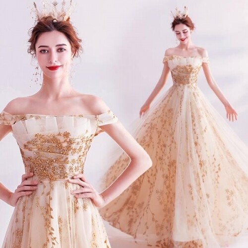 럭셔리 여신 신부 웨딩 드레스 셀프 촬영 원피스 의상 예쁜 옷 무대의상