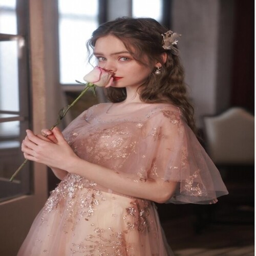 웨딩 드레스 핑크 이벤트 파티 무대 의상 소품 스튜디오 원피스