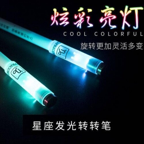 체리 초보자용 형광 LED 스틱 펜돌리기 젤 펜